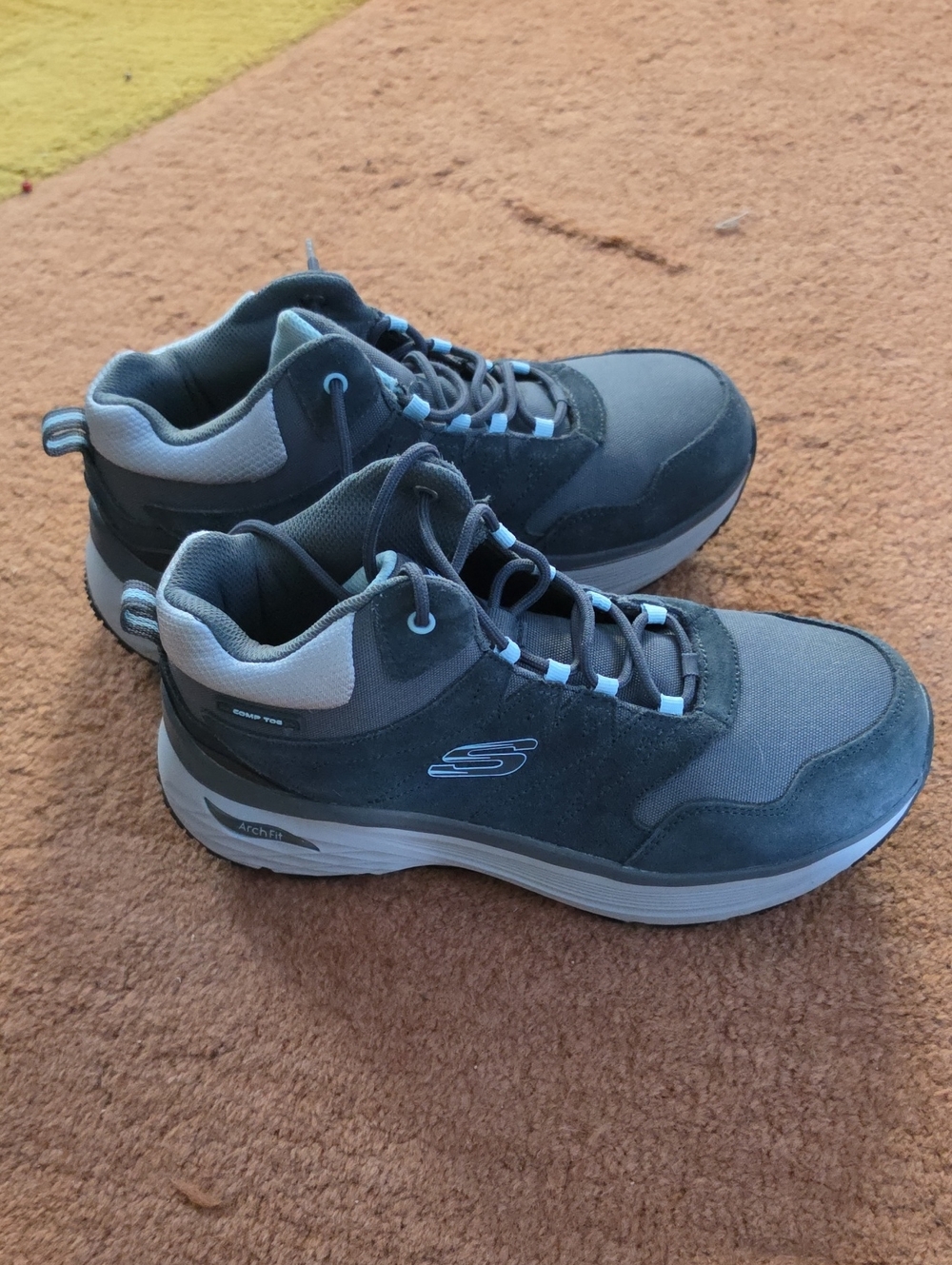 Skechers Men Max Steel Toe Work  Sneakers  Charcoal..NO INSOLES..Sz10